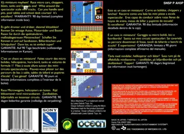 Micro Machines (Europe) box cover back